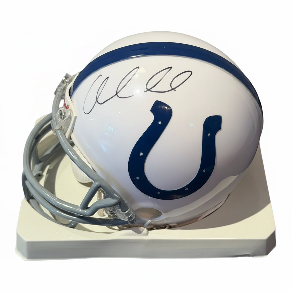 Andrew Luck Autographed Indianapolis Colts Mini Helmet JSA COA