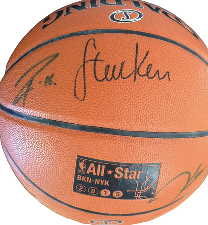 Durant, Irving, Gasol, Horford, Kerr Multi Signed 2015 All Star Basketball JSA