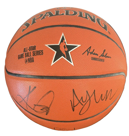 Durant, Irving, Gasol, Horford, Kerr Multi Signed 2015 All Star Basketball JSA