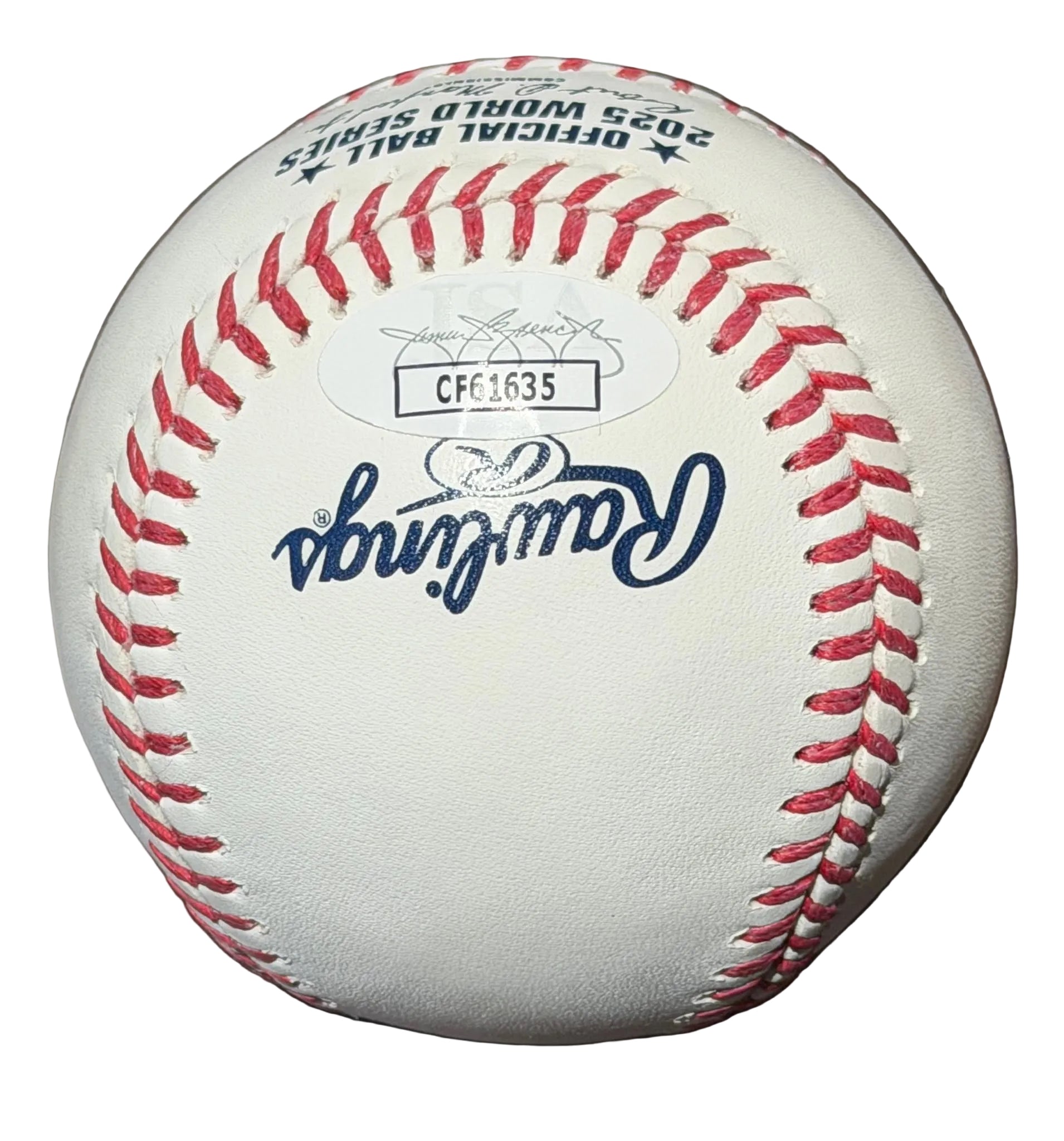 Braydon Fisher Autographed & Inscribed 2025 World Series Baseball JSA COA