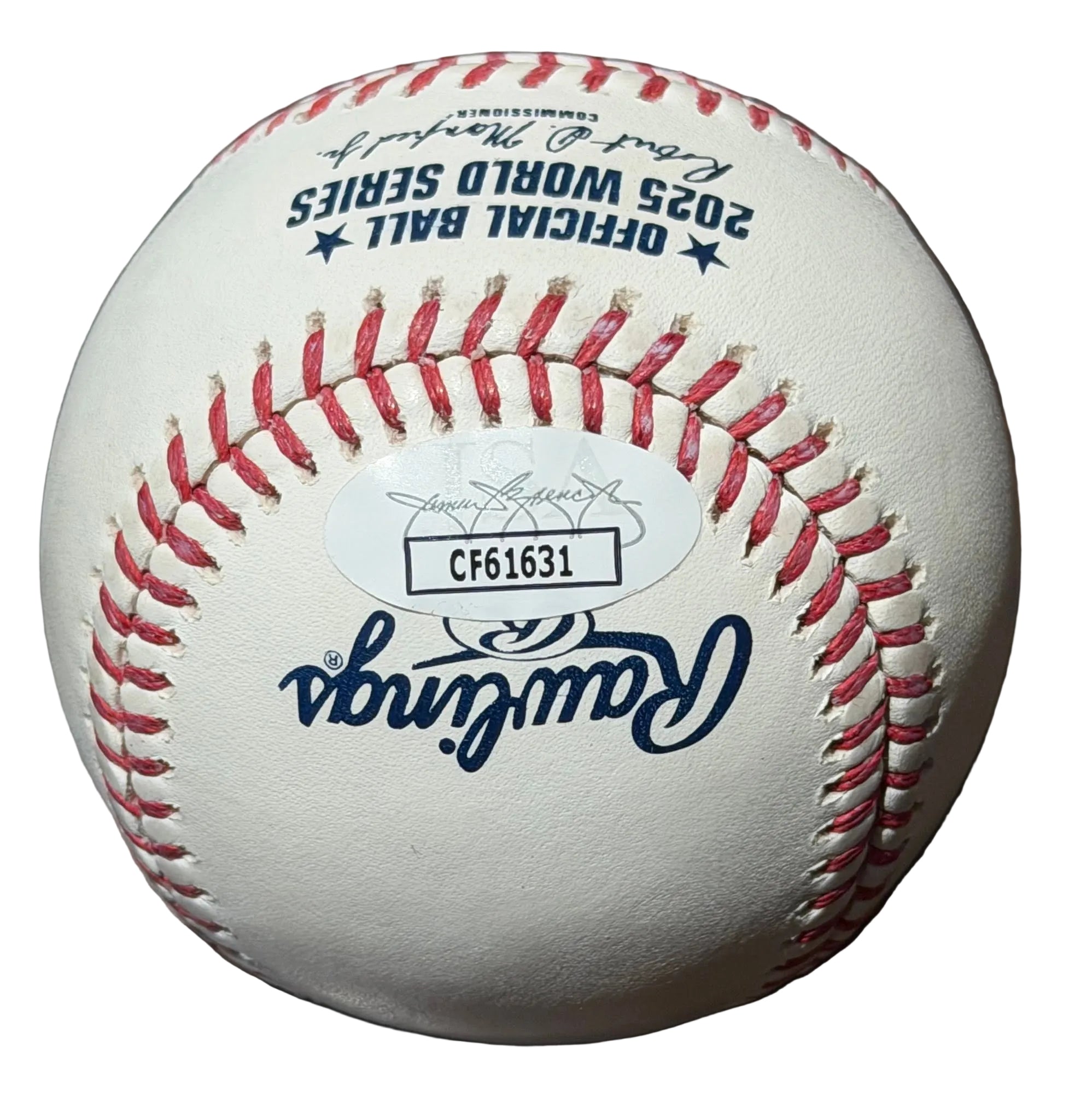 Kevin Gausman Autographed & Inscribed 2025 World Series Baseball JSA COA