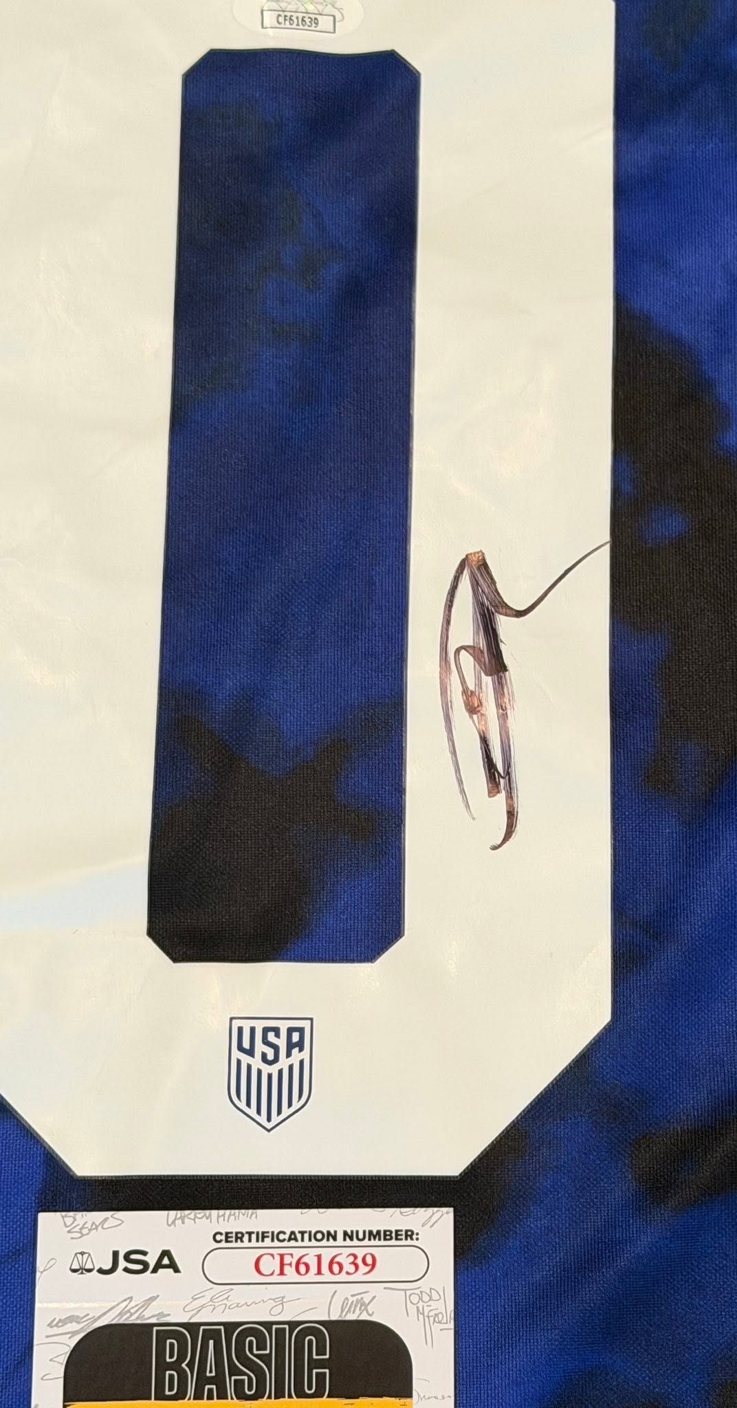 Christian Pulisic Autographed USA Jersey JSA COA