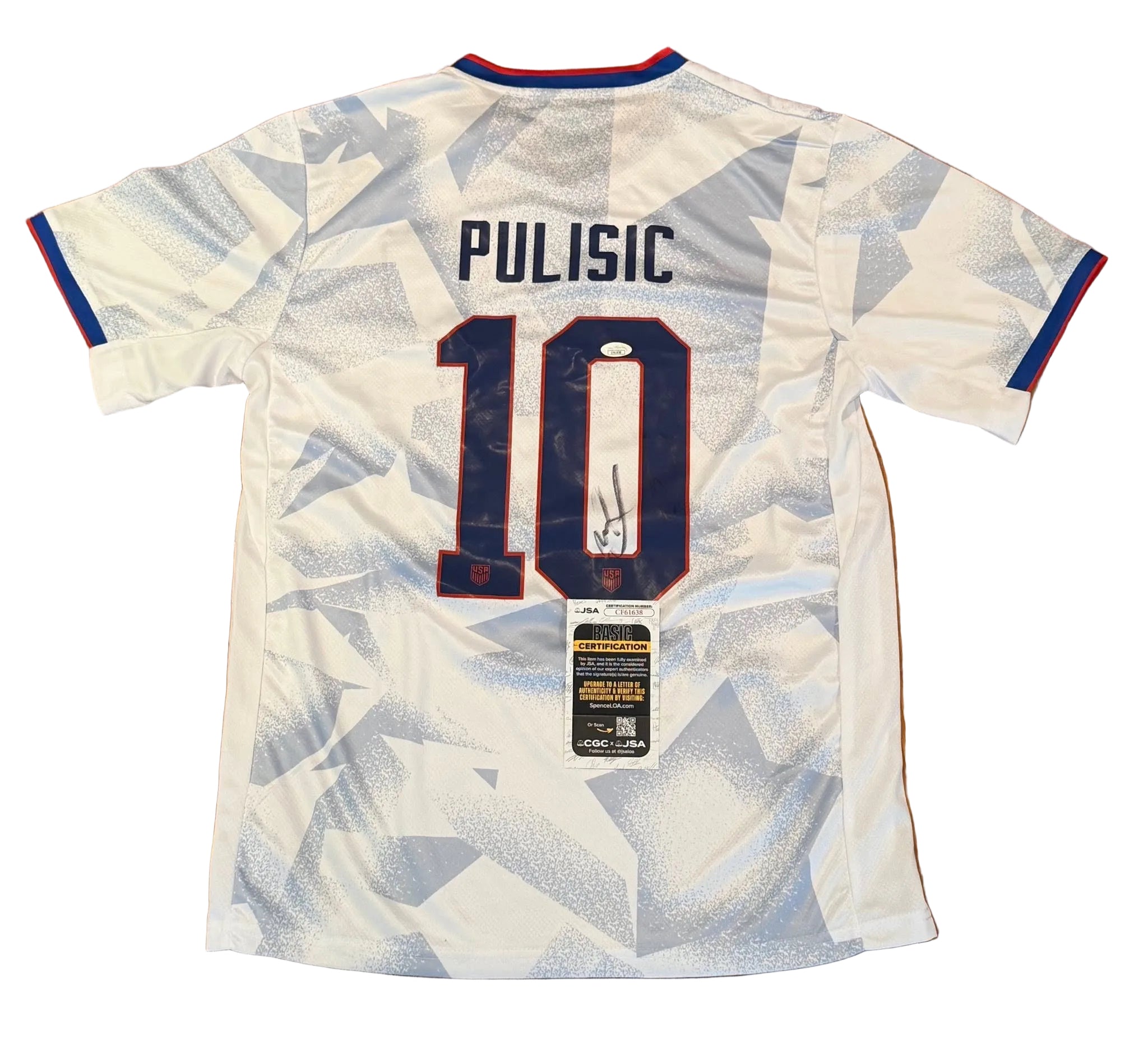 Christian Pulisic Autographed USA Jersey JSA COA Read Description
