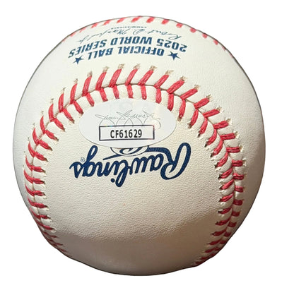 Ernie Clement Autographed 2025 World Series Baseball JSA COA Toronto Blue Jays