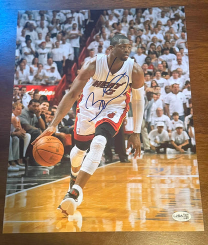 Dwyane Wade Signed Autographed 11x14 Photo JSA COA Miami Heat