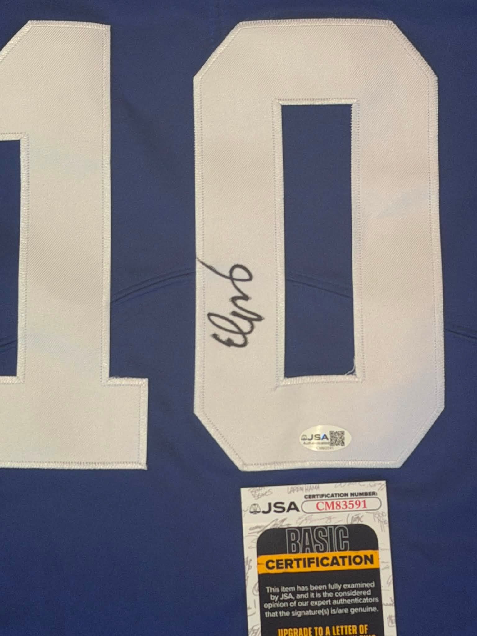 Eli Manning Signed Autographed New York Giants Jersey JSA COA