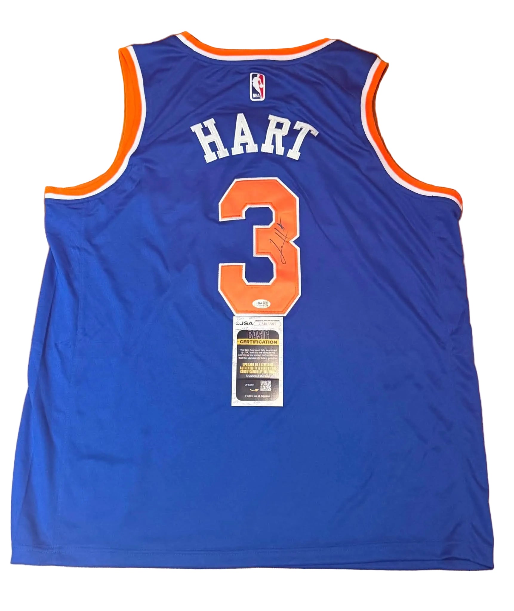 Josh Hart Signed Autographed New York Knicks Jersey JSA COA