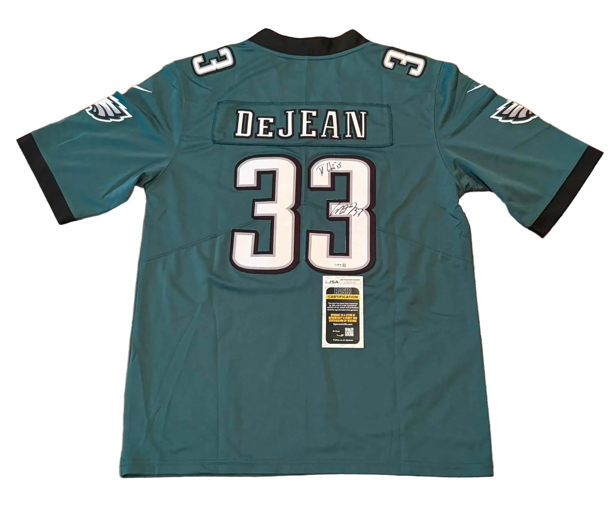 Cooper DeJean Signed Philadelphia Eagles Jersey JSA COA Personalized to Chris
