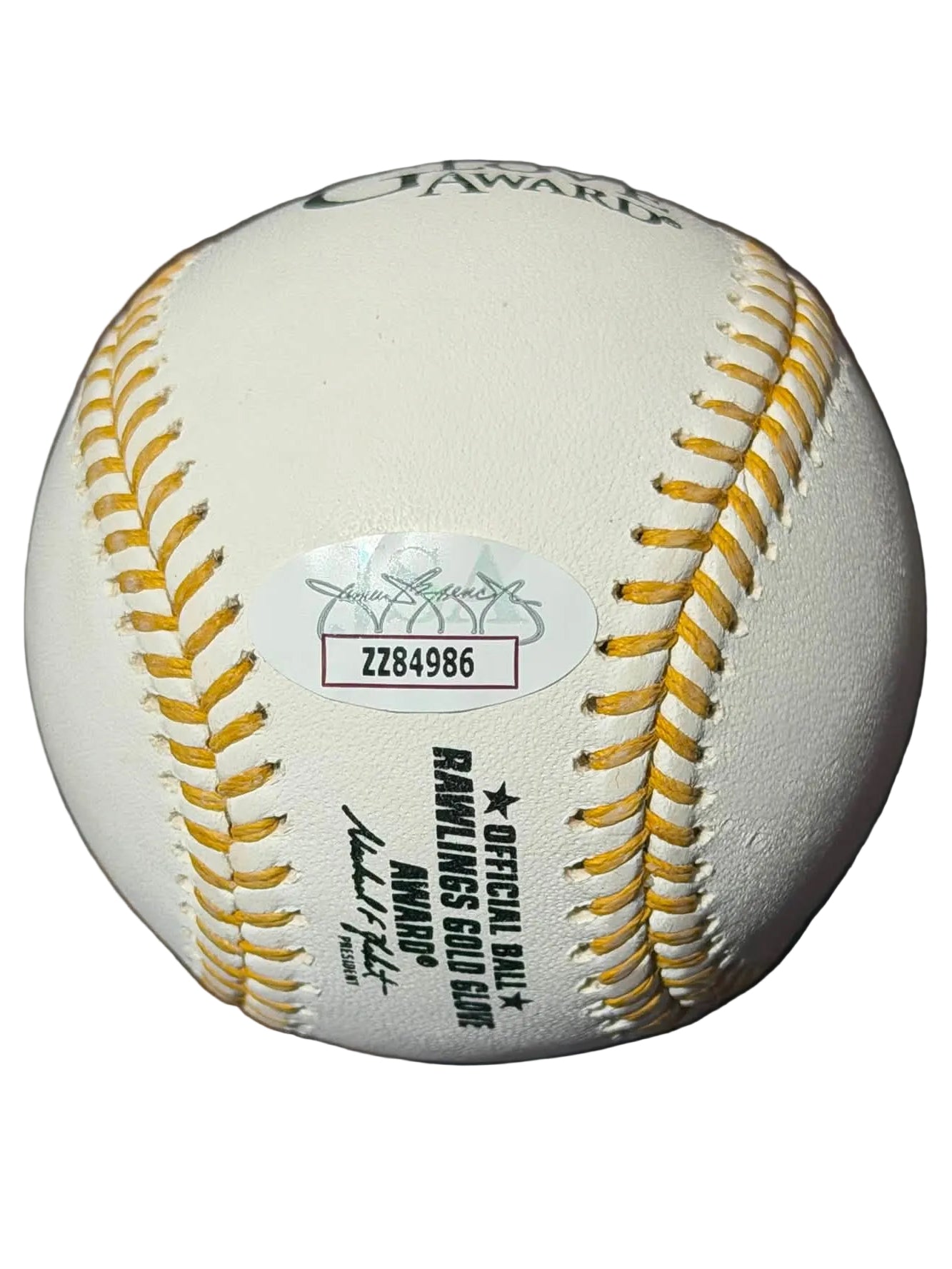 Albert Pujols Autographed Gold Glove Award Baseball JSA LOA Cardinals