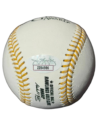 Albert Pujols Autographed Gold Glove Award Baseball JSA LOA Cardinals