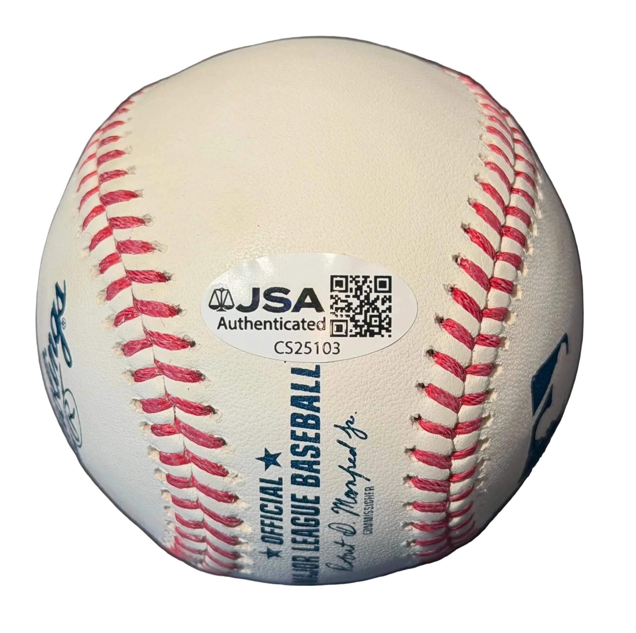Charlie Manuel Autographed Official MLB Baseball JSA COA Phillies