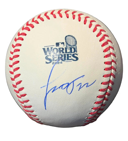 Miguel Rojas Autographed 2024 World Series MLB Baseball JSA COA Dodgers