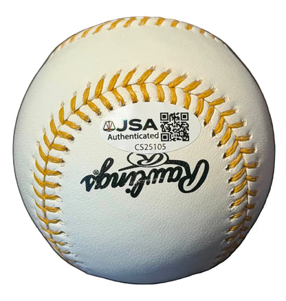 Kenny Lofton Autographed Gold Glove Award Baseball JSA COA Indians