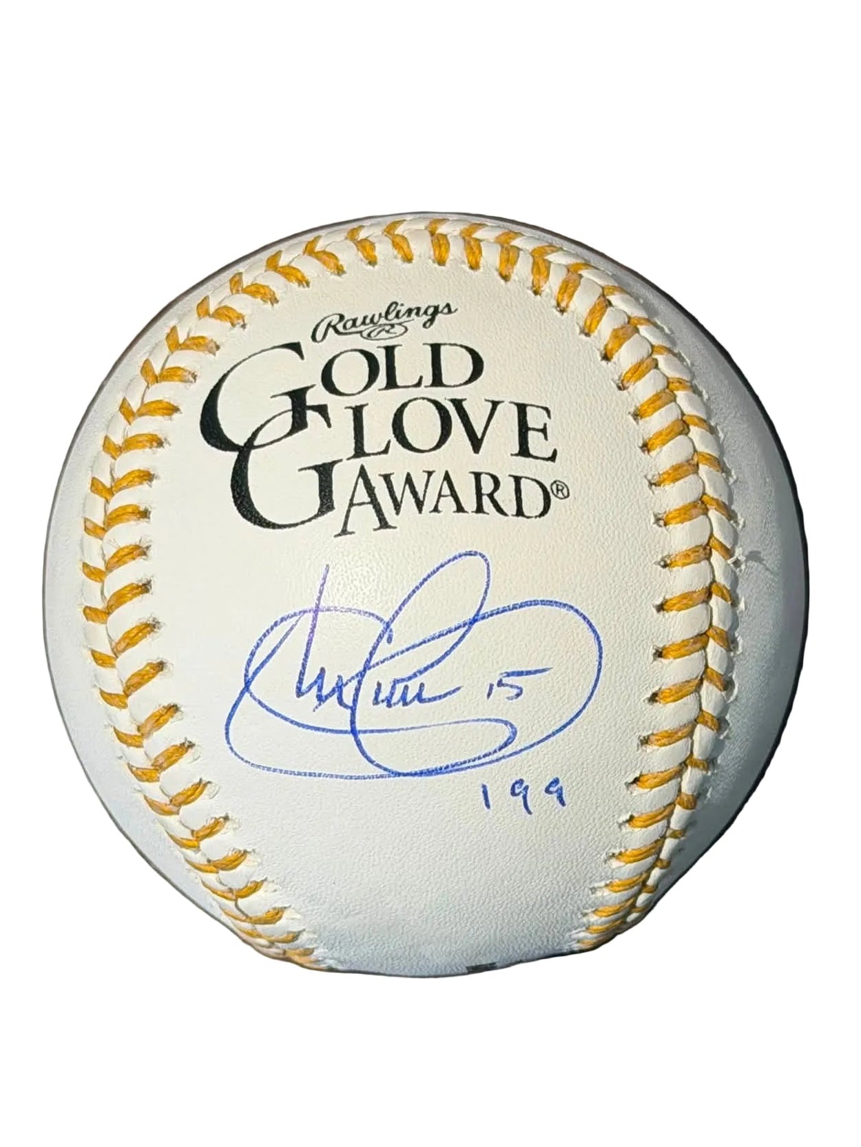 Shawn Green Signed & Inscribed Gold Glove Award Baseball JSA COA Dodgers