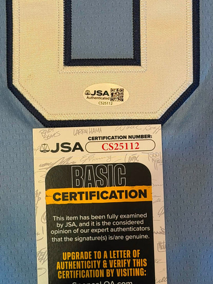 Caleb Wilson Signed Autographed North Carolina Tar Heels Jersey JSA COA UNC