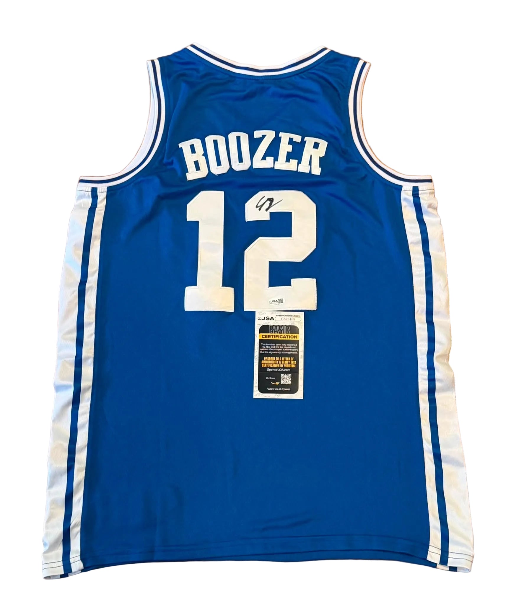 Cameron Boozer Signed Autographed Duke Blue Devils Jersey JSA COA
