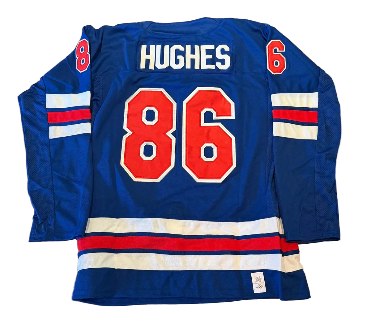 Jack Hughes 2026 USA Olympic Jersey Size L