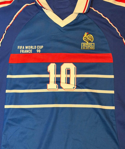 Zinedine Zidane Autographed 1998 France World Cup Jersey BAS