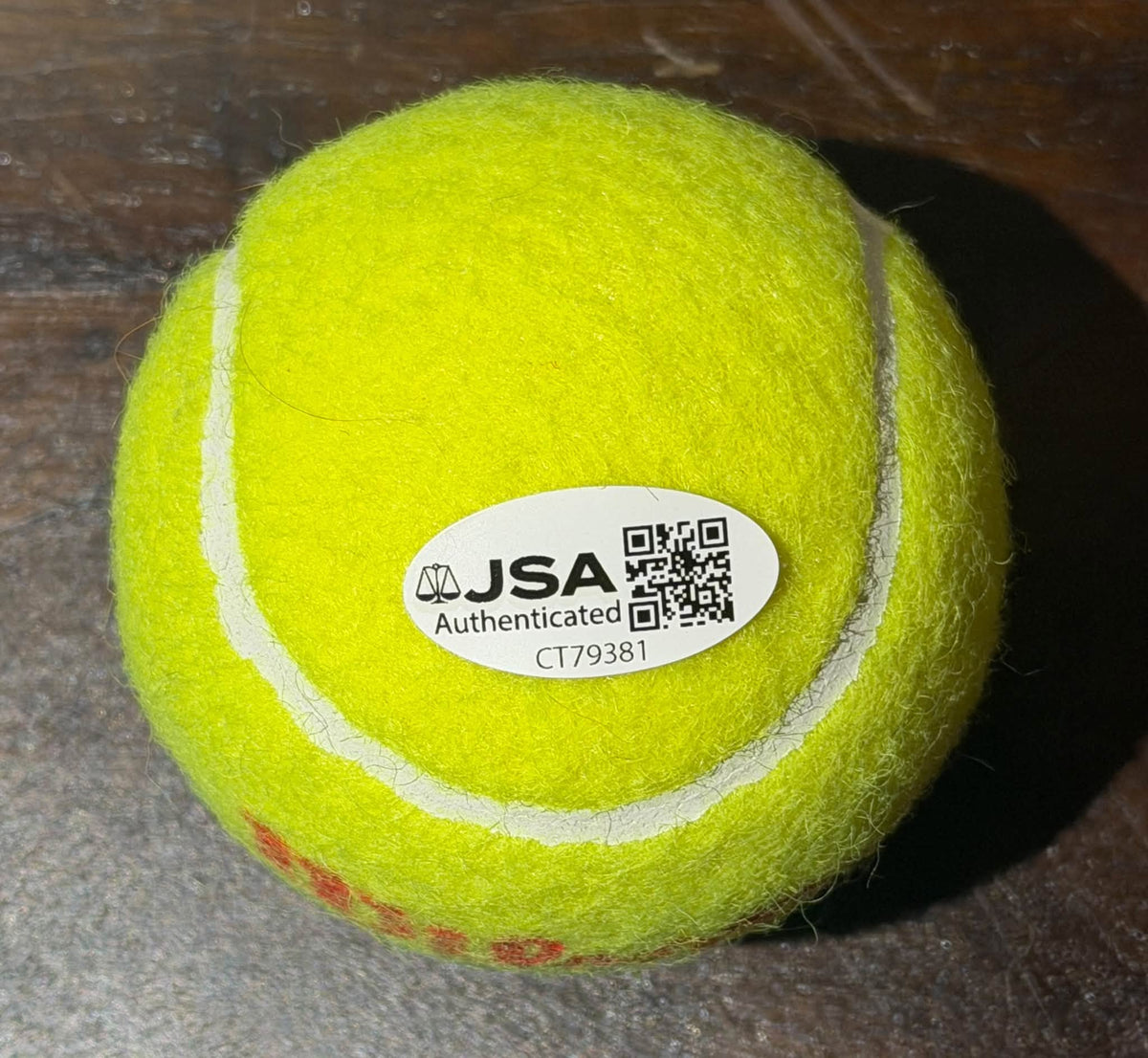 Roger Federer Autographed US Open Wilson Tennis Ball JSA COA
