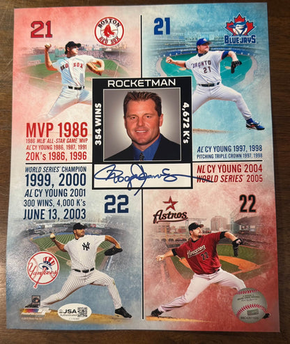Roger Clemens Autographed 8x10 Photo JSA COA New York Yankees