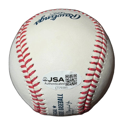 Buster Posey Autographed Hall of Fame MLB Baseball JSA COA Giants