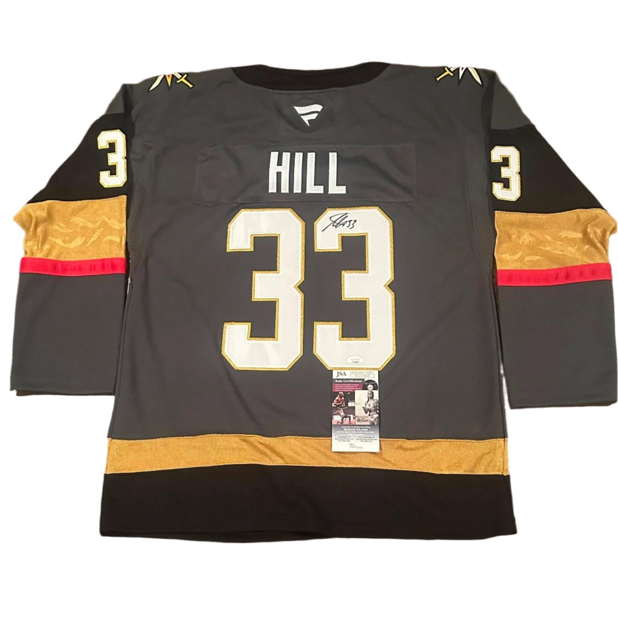 Adin Hill Vegas Golden Knights Autographed Jersey JSA COA-Right Off The Field