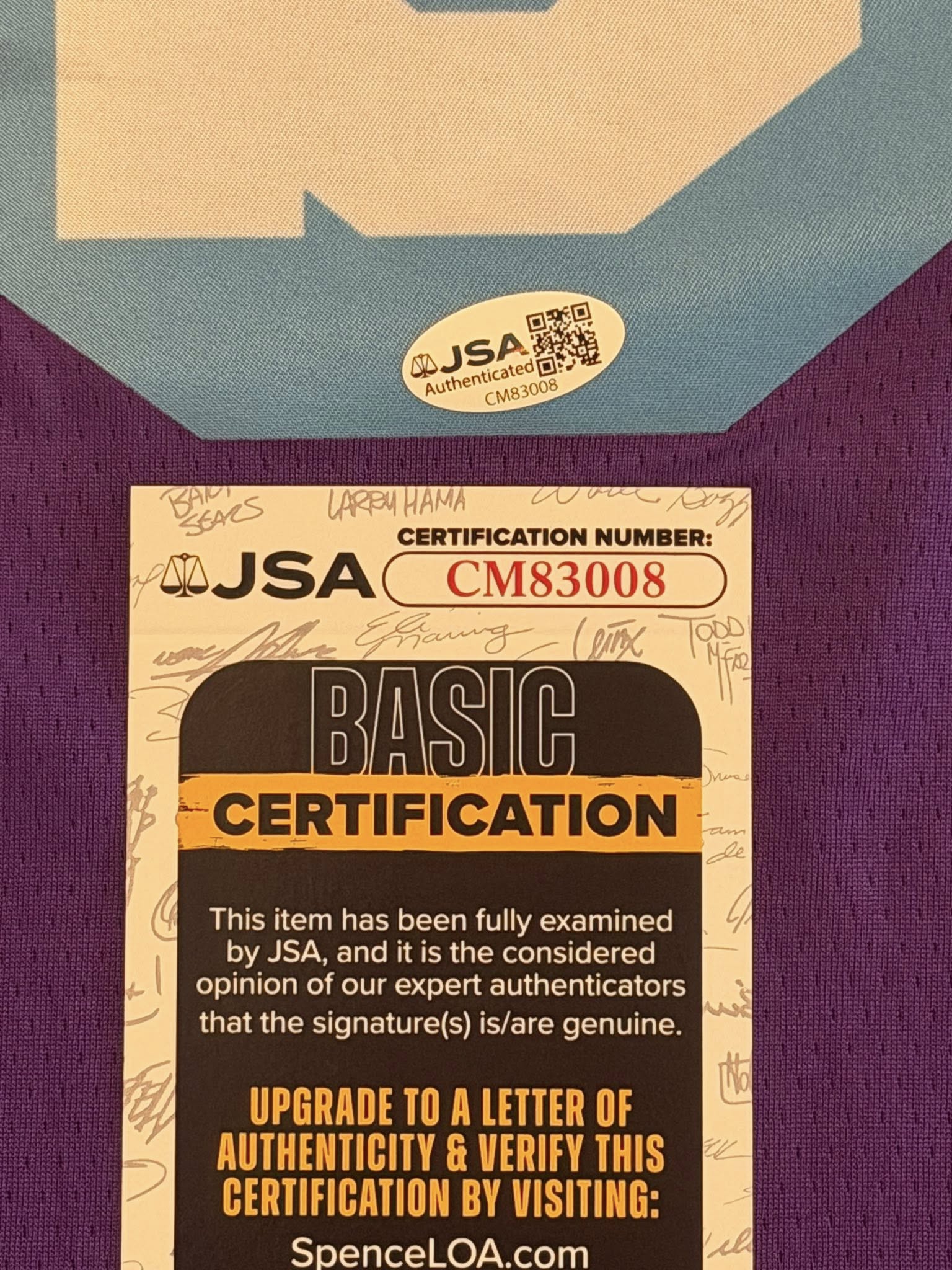 Anthony Davis Signed Autographed Los Angeles Lakers Jersey JSA COA-Right Off The Field