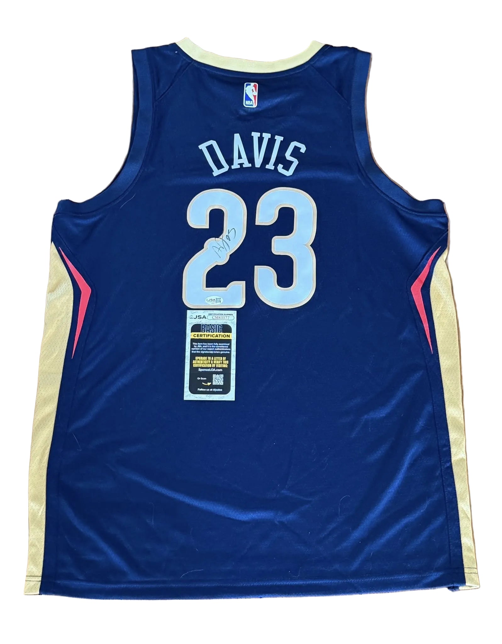Anthony Davis Signed Autographed New Orleans Pelicans Jersey JSA COA-Right Off The Field
