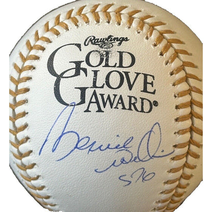 Bernie Williams New York Yankees Autographed Gold Glove Award Baseball JSA COA-Baseball-Right Off The Field
