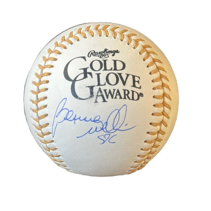 Bernie Williams New York Yankees Autographed Gold Glove Award Baseball JSA COA-Baseball-Right Off The Field
