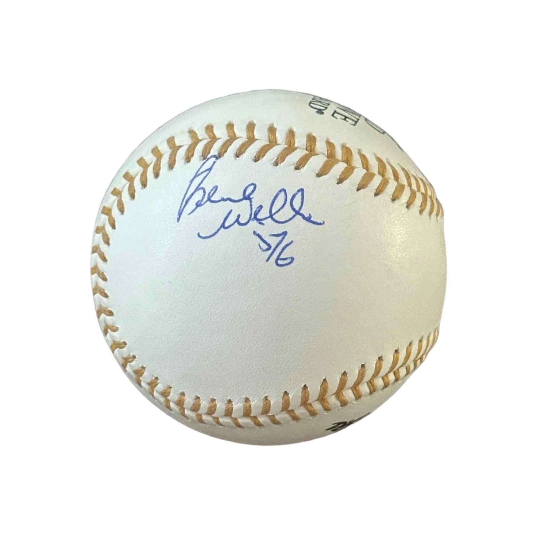 Bernie Williams New York Yankees Autographed Gold Glove Award Baseball-Right Off The Field