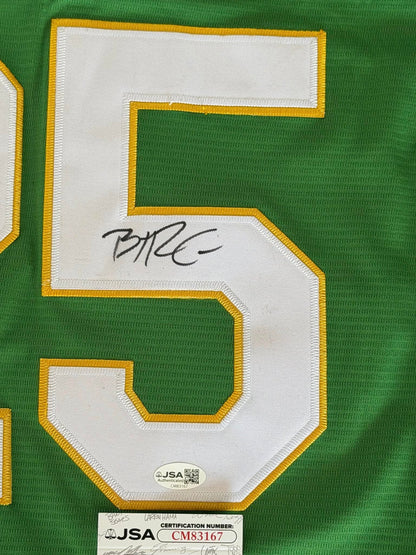 Brent Rooker Autographed Oakland Athletics Jersey JSA COA-Right Off The Field
