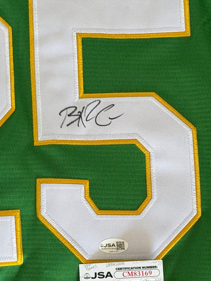 Brent Rooker Autographed Oakland Athletics Jersey JSA COA-Right Off The Field