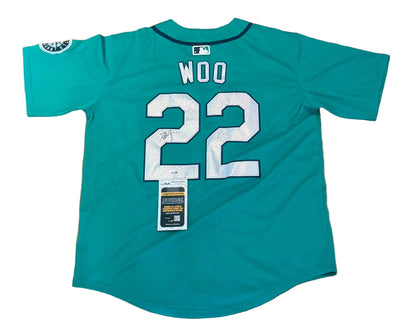 Bryan Woo Signed Autographed Seattle Mariners Jersey JSA COA-Right Off The Field