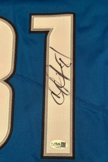 Calvin Johnson Autographed Detroit Lions Jersey JSA COA-Right Off The Field