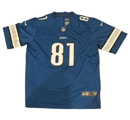 Calvin Johnson Autographed Detroit Lions Jersey JSA COA-Right Off The Field