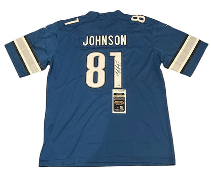 Calvin Johnson Autographed Detroit Lions Jersey JSA COA-Right Off The Field