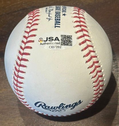 Carlos Delgado Autographed Hall of Fame MLB Baseball JSA COA New York Mets-Right Off The Field