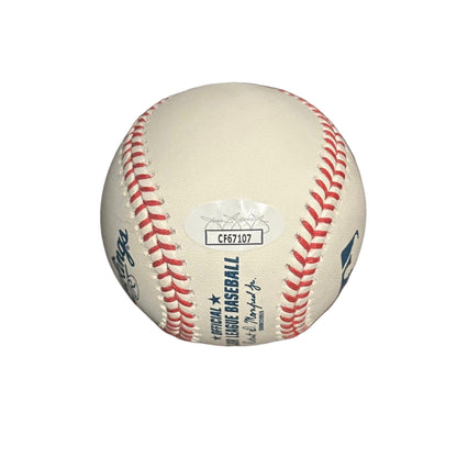 Carlos Rodon Autographed Official MLB Baseball JSA COA 'Let’s Go Yankees' Inscription-Right Off The Field