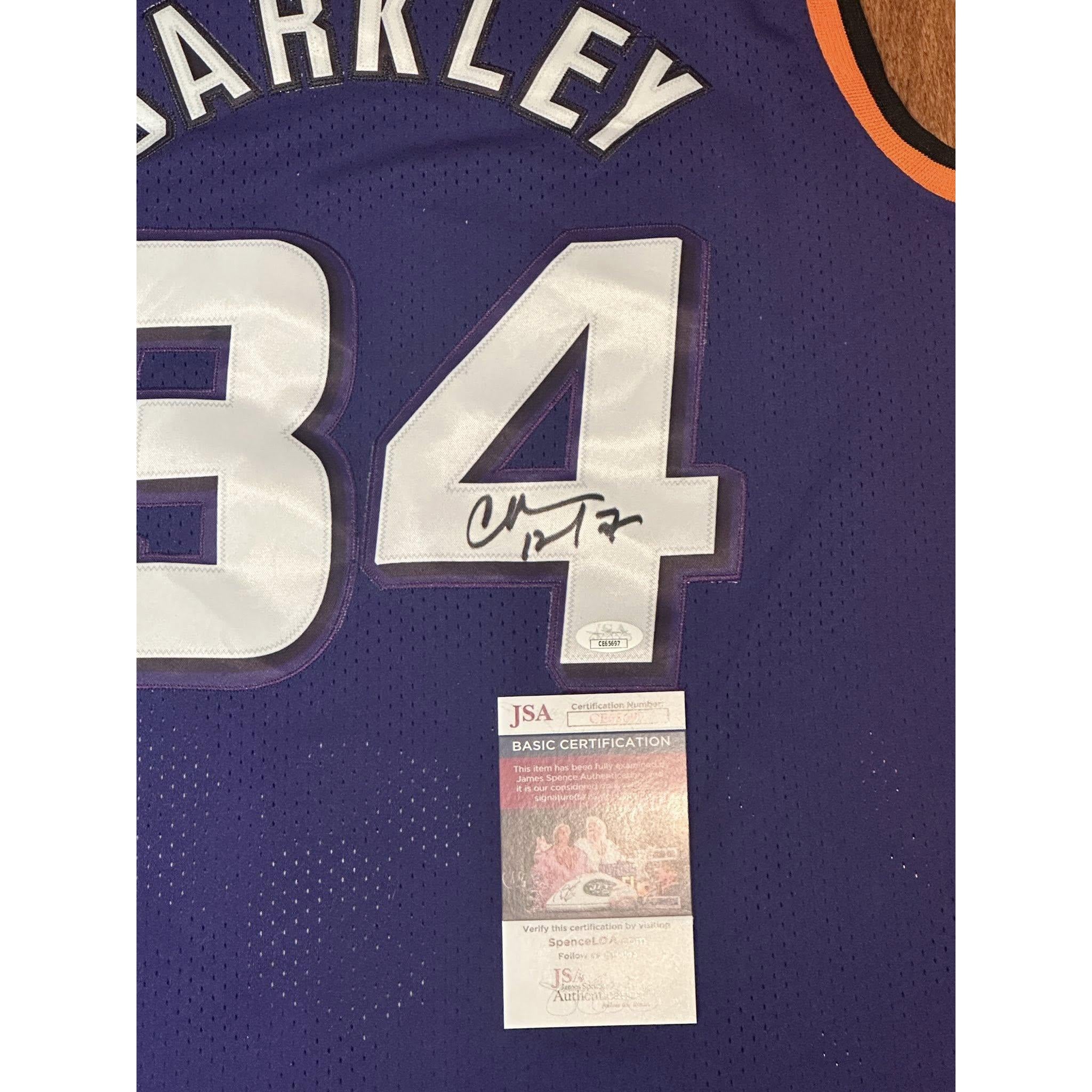 Charles Barkley Autographed Phoenix Suns Jersey JSA COA-Right Off The Field
