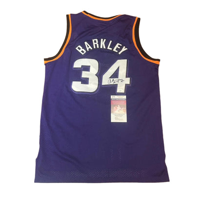Charles Barkley Autographed Phoenix Suns Jersey JSA COA-Right Off The Field