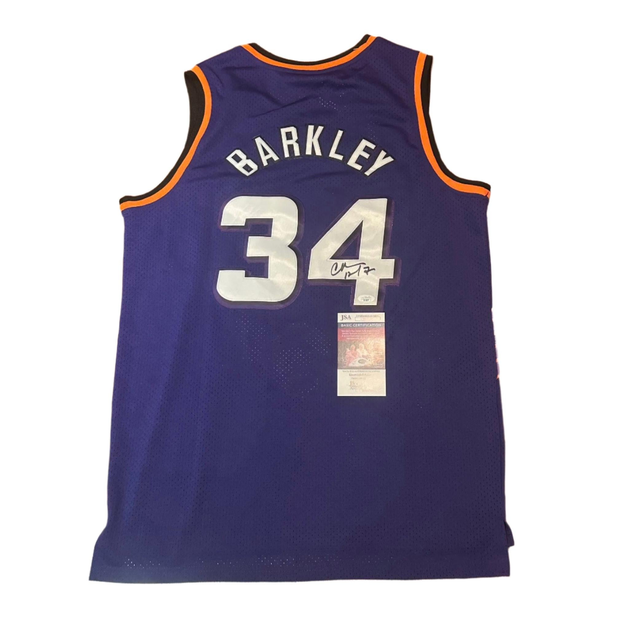 Charles Barkley Autographed Phoenix Suns Jersey JSA COA-Right Off The Field