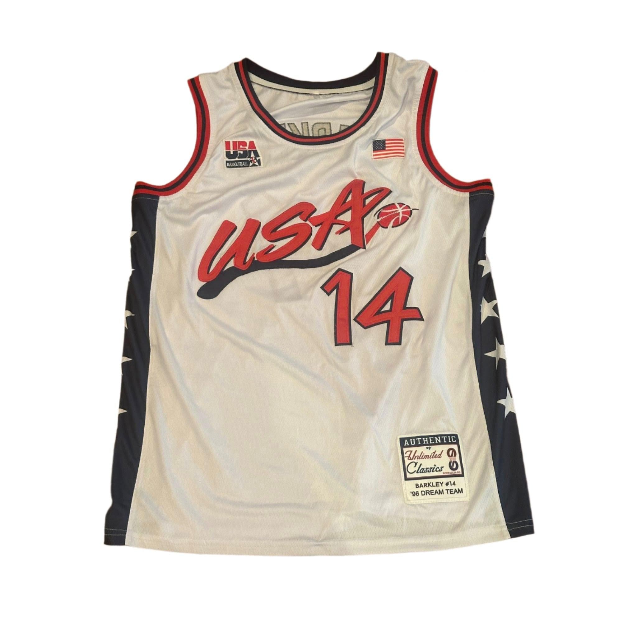 Charles Barkley Autographed Team USA 1996 Jersey JSA COA-Right Off The Field