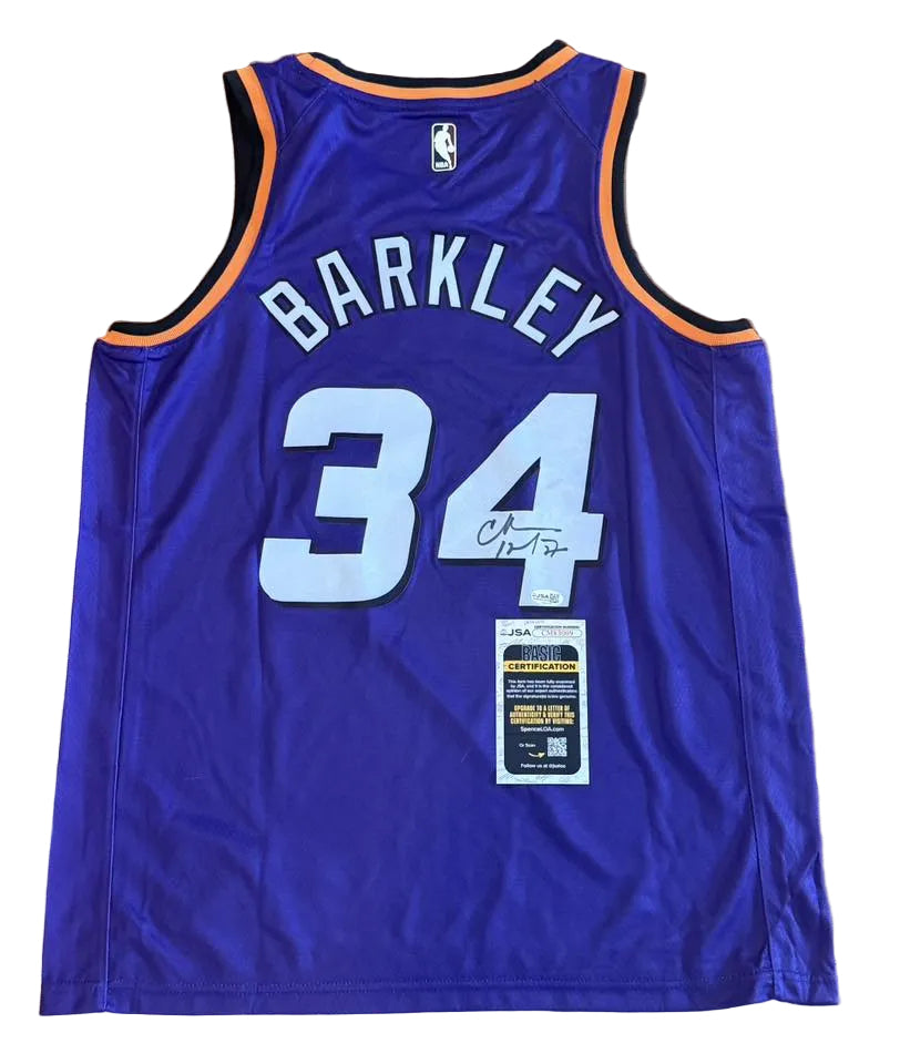Charles Barkley Signed Autographed Phoenix Suns Jersey JSA COA-Right Off The Field