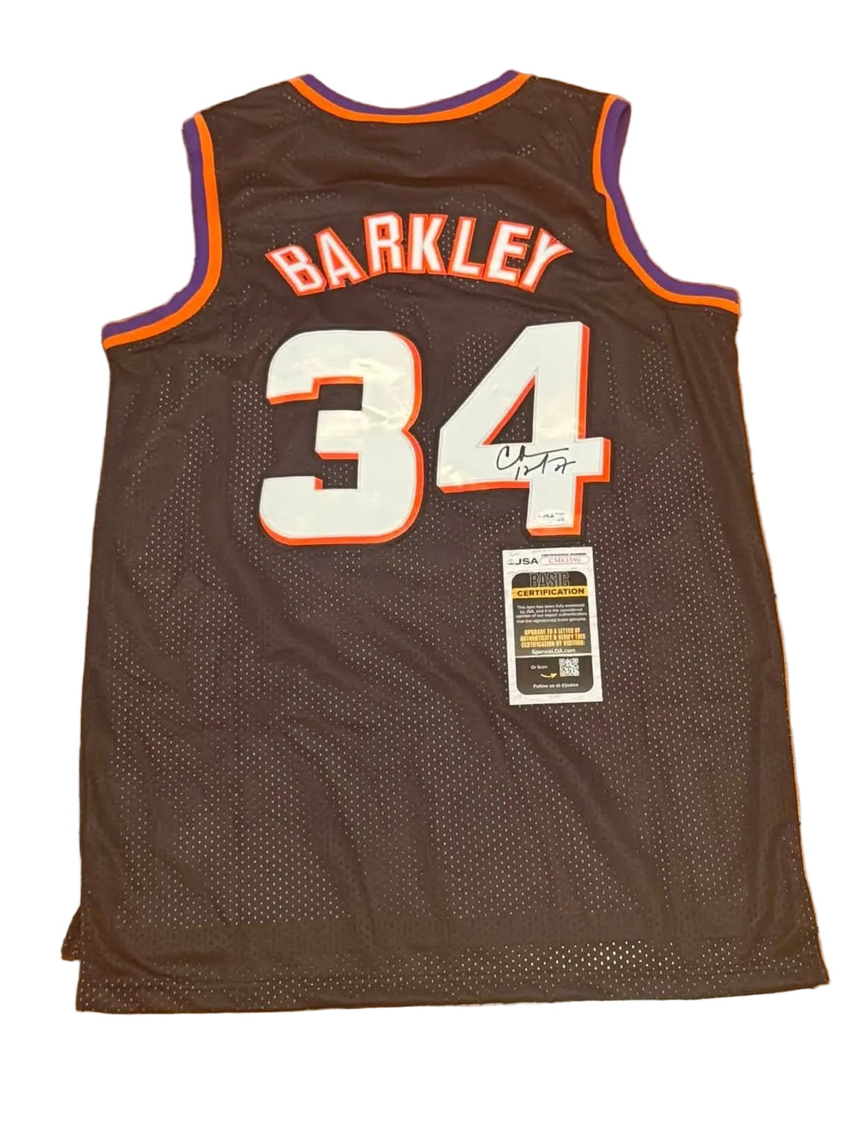 Charles Barkley Signed Autographed Phoenix Suns Jersey JSA COA-Right Off The Field