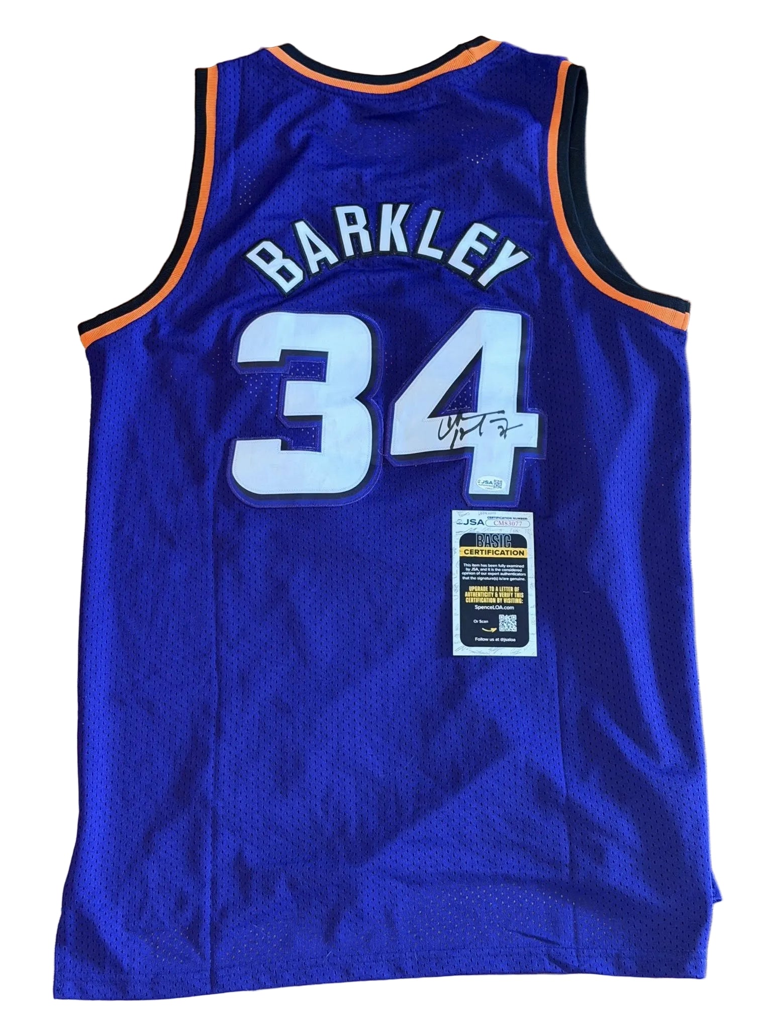 Charles Barkley Signed Autographed Phoenix Suns Jersey JSA COA-Right Off The Field