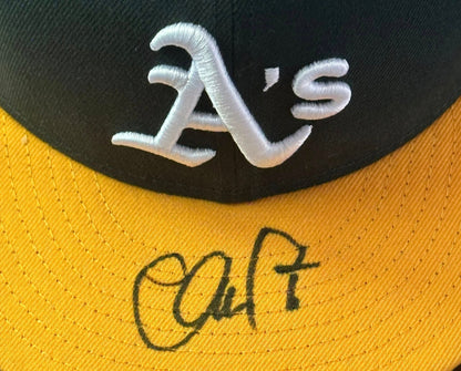 Chris Pratt Moneyball Autographed Oakland A's Authentic On-Field Hat JSA COA-Right Off The Field