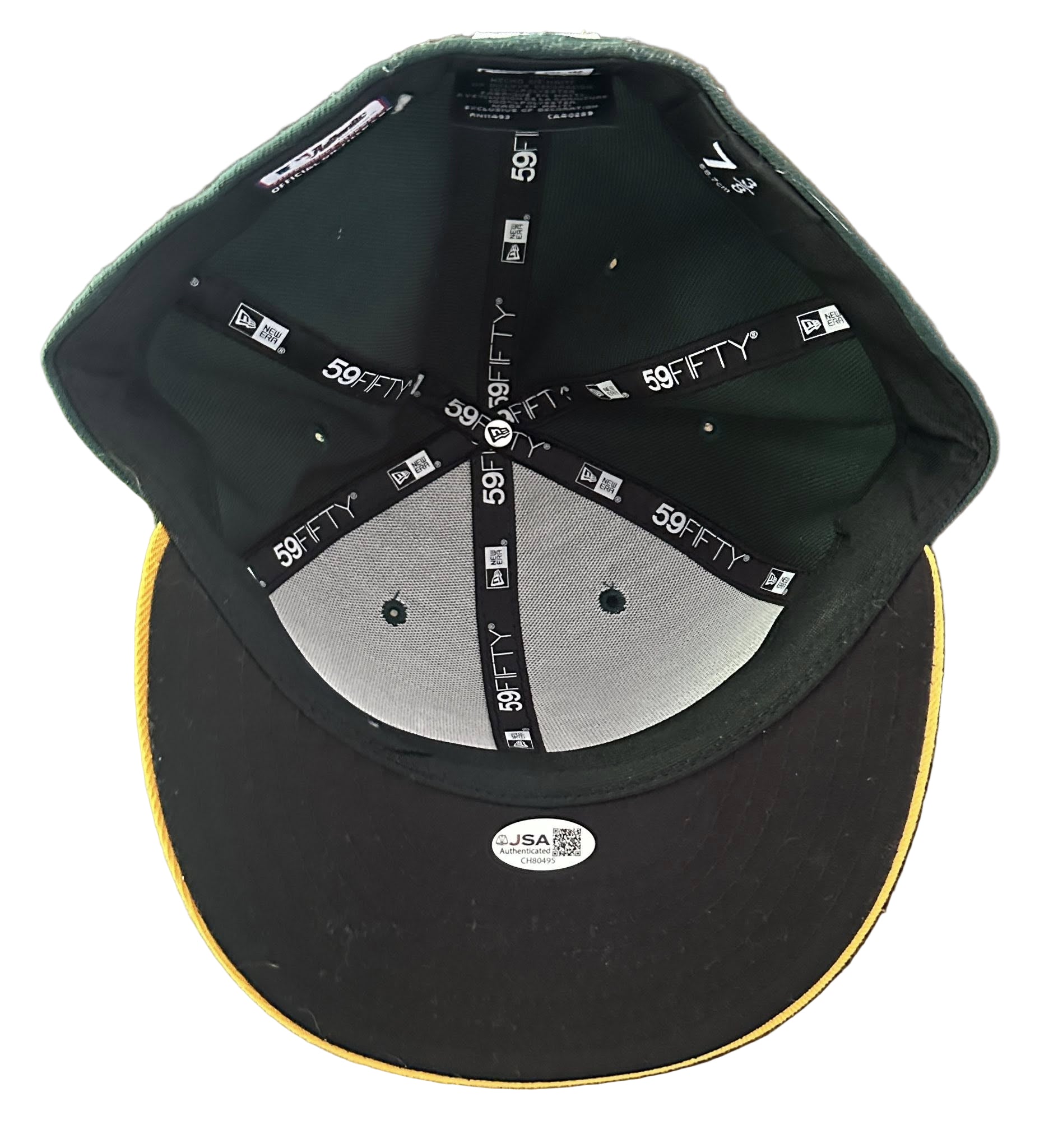 Chris Pratt Moneyball Autographed Oakland A's Authentic On-Field Hat JSA COA-Right Off The Field