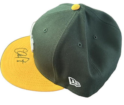 Chris Pratt Moneyball Autographed Oakland A's Authentic On-Field Hat JSA COA-Right Off The Field
