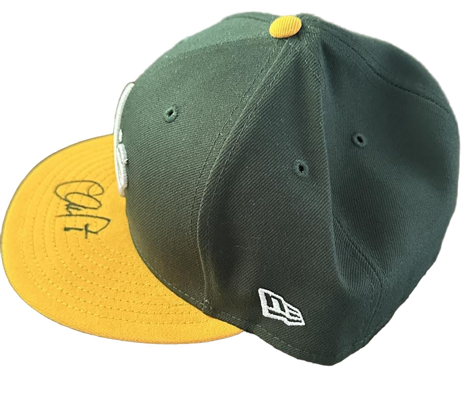Chris Pratt Moneyball Autographed Oakland A's Authentic On-Field Hat JSA COA-Right Off The Field